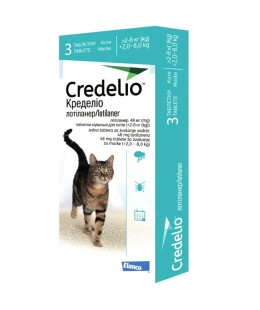 Кределіо Credelio для котів вагою від 2 до 8 кг (3 шт) Кределіо Credelio для котів вагою від 2 до 8 кг (3 шт)