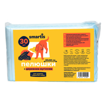 Magic Pet (Меджік Пет) Пелюшки антибактеріальні для тварин з деревним вугіллям 60*60см Magic Pet (Меджік Пет) Пелюшки антибактеріальні для тварин з деревним вугіллям 60*60см