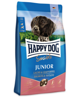 Happy Dog (Хеппі Дог) Junior Salmon&Potato - Сухий беззерновий корм для юніорів середніх та великих порід, 10 кг