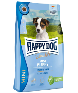 Happy Dog (Хеппі Дог) Sensible  Mini Puppy - Сухий корм для цуценят дрібних порід вагою до 10 кг (1 - 12 міс ) з бараниною та рисом, 4 кг