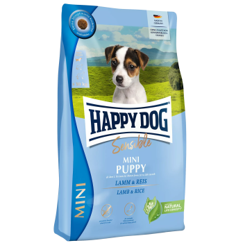 Happy Dog (Хеппі Дог) Sensible Mini Puppy - Сухий корм для цуценят дрібних порід вагою до 10 кг (1 - 12 міс ) з бараниною та рисом, 4 кг Happy Dog (Хеппі Дог) Sensible Mini Puppy - Сухий корм для цуценят дрібних порід вагою до 10 кг (1 - 12 міс ) з бараниною та рисом, 4 кг