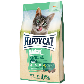 Happy Cat (Хеппі Кет) Minkas Perfect Mix - Сухий корм для дорослих котів з птицею, ягням та рибою, 0,5 кг Happy Cat (Хеппі Кет) Minkas Perfect Mix - Сухий корм для дорослих котів з птицею, ягням та рибою, 0,5 кг