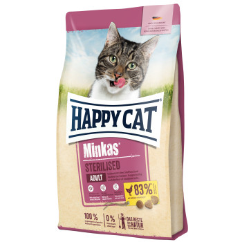 Happy Cat (Хеппі Кет) Minkas Sterilised Geflugel - Сухий кормдля кастрованих котів та стерилізованих кішок з птицею, 0,5 кг