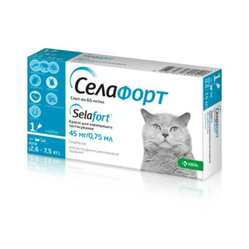 Селафорт (Selafort) для котів 2,6-7,5 кг, 1 шт Селафорт (Selafort) для котів 2,6-7,5 кг, 1 шт