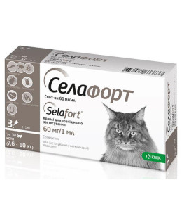 Селафорт (Selafort) краплі для котів 7,6-10 кг, KRKA, 1 піпетка
