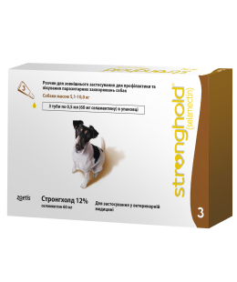 Stronghold- Стронхолд 12% для собак 5,1-10 кг 0,5мл х 3 піпетки