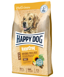 Happy Dog (Хеппі Дог) Naturcroq Geflugell Pur&Reis - Сухий корм для дорослих собак всіх порід з птицею та рисом, 4 кг
