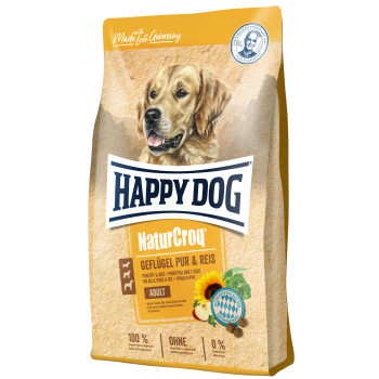 Happy Dog (Хеппі Дог) Naturcroq Geflugell Pur&Reis - Сухий корм для дорослих собак всіх порід з птицею та рисом, 4 кг Happy Dog (Хеппі Дог) Naturcroq Geflugell Pur&Reis - Сухий корм для дорослих собак всіх порід з птицею та рисом, 4 кг