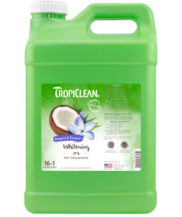 TropiClean (Тропіклін) - Шампунь "Імбир і кокос" концентрат для білої шерсті для собак та котів 9,5 л