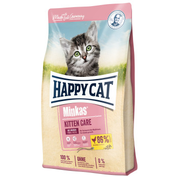 Happy Cat (Хеппі Кет) Minkas Kitten Care Geflugell - Сухий корм для кошенят з птицею, 1,5 кг Happy Cat (Хеппі Кет) Minkas Kitten Care Geflugell - Сухий корм для кошенят з птицею, 1,5 кг