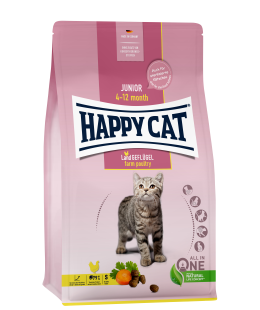 Happy Cat (Хеппі Кет) Junior Land Geflügel - Сухий корм для молодих котів з 4 місяців до 1 року зі смаком птиці, 1,3 кг