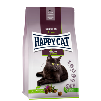 Happy Cat (Хеппі Кет) Sterilised Weide Lamm - Сухий корм для дорослих стерилізованих котів зі смаком ягняти, 1,3 кг