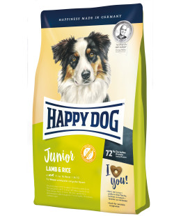 Happy Dog (Хеппі Дог) Junior Lamb & Rice - Сухий безглютеновий корм для юніорів середніх та великих порід, 10 кг