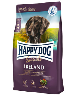 Happy Dog (Хеппі Дог) Sensible Irеland - Сухий корм для дорослих собак для нормалізації линьки та собак, що мають проблеми зі шкірою, з кроликом та лососем, 12,5 кг Happy Dog (Хеппі Дог) Sensible Irеland - Сухий корм для дорослих собак для нормалізації линьки та собак, що мають проблеми зі шкірою, з кроликом та лососем, 12,5 кг