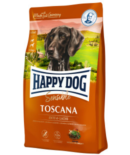 Happy Dog (Хеппі Дог) Sensible Toscana - Сухий корм для кастрованих собак та собак з надмірною вагою з качкою та лососем, 12,5 кг