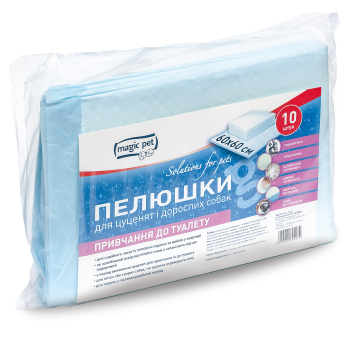 Magic Pet (Меджік Пет) Пелюшки для привчання до туалету для тварин 60*60см Magic Pet (Меджік Пет) Пелюшки для привчання до туалету для тварин 60*60см
