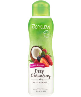 TropiClean (Тропіклін) - Шампунь "Ягоди та кокос" глибоке очищення для собак та котів 355 мл