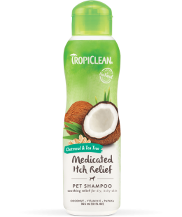 TropiClean (Тропіклін) - Шампунь "Вівсяний з екстрактом чайного дерева" лікувальний для собак 355 мл