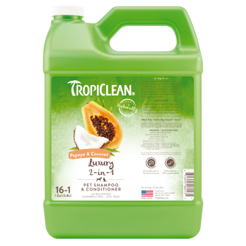TropiClean (Тропіклін) - Шампунь-кондиціонер "Папайя та кокос" концентрат зволожуючий для собак та котів 3,8 л