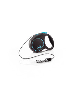 Flexi (Флексі) Black Design XS- Рулетка-повідець для собак трос 3м/8кг синій