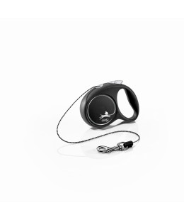 Flexi (Флексі) Black Design XS- Рулетка-повідець для собак трос 3м/8кг чорний