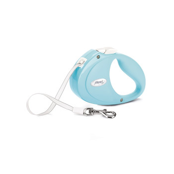 Flexi (Флексі) Puppy S- Рулетка-повідець для собак стрічка 2м/12кг світло голубий