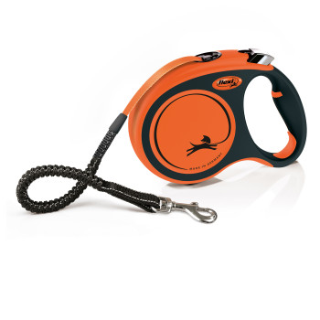 Flexi (Флексі) Xtreme L- Рулетка-повідець для собак стрічка 5м/65кг помаранчевий