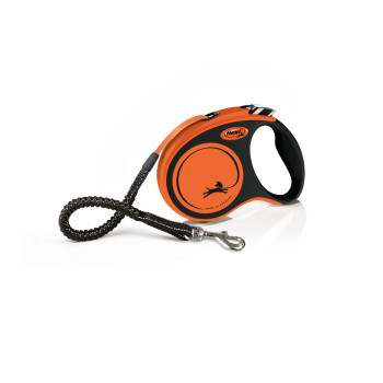 Flexi (Флексі) Xtreme S- Рулетка-повідець для собак стрічка 5м/20кг помаранчевий