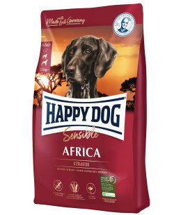 Happy Dog (Хеппі Дог) Sensible Africa - Сухий корм для дорослих собак при алергіях та харчовій непереносимості зі страусом та картопляними пластівцями (без злаків), 4 кг