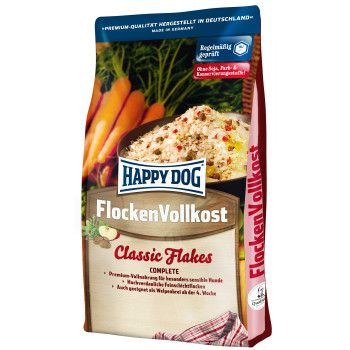 Happy Dog (Хеппі Дог) Flocken Vollkost - Сухий корм для цуценят та дорослих собак у вигляді пластівців, 10 кг Happy Dog (Хеппі Дог) Flocken Vollkost - Сухий корм для цуценят та дорослих собак у вигляді пластівців, 10 кг